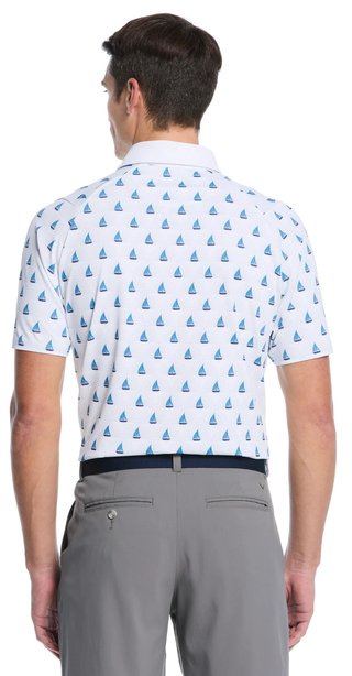 Callaway Sailboat Sunset Geo Print polo de hombre, bright white