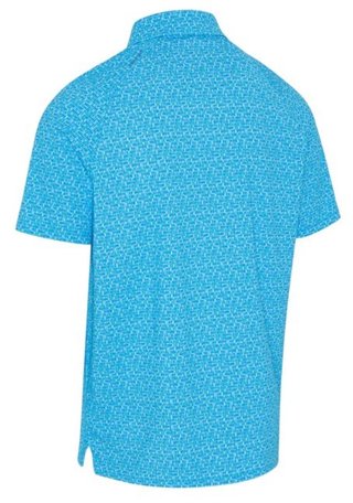 Callaway Tile Gingham Print polo de hombre, brilliant blue