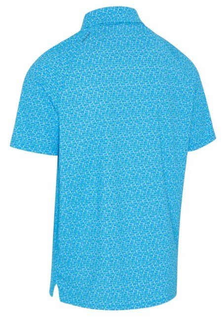 Callaway Tile Gingham Print polo de hombre, brilliant blue
