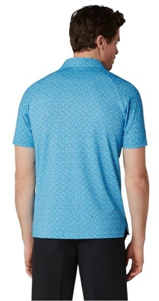 Callaway Tile Gingham Print polo de hombre, brilliant blue