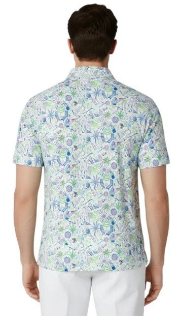 Callaway Nautical Conversational Print polo de hombre, blanco