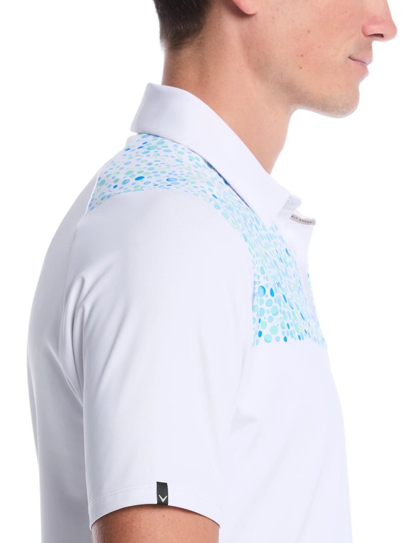 Callaway Driving Range Engineered Print polo de hombre, bright white
