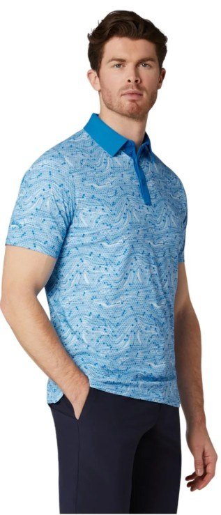Callaway Hex Marble polo de hombre, brilliant blue