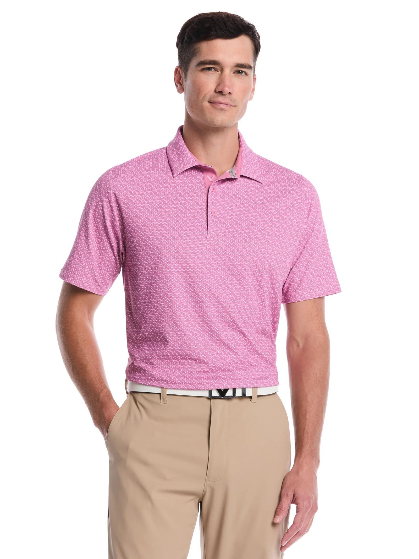 Callaway Timeless Chev polo de hombre, rose boquet
