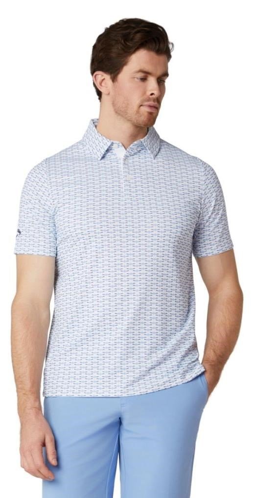 Callaway Albatross Geo Print polo de hombre, bright white