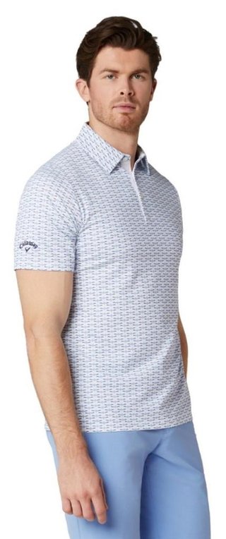 Callaway Albatross Geo Print polo de hombre, bright white