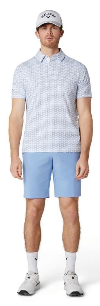 Callaway Albatross Geo Print polo de hombre, bright white
