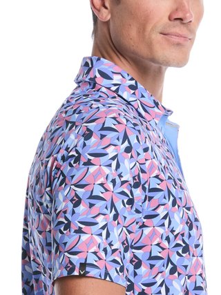 Callaway Dogwood Floral Geo polo de hombre, vista blue