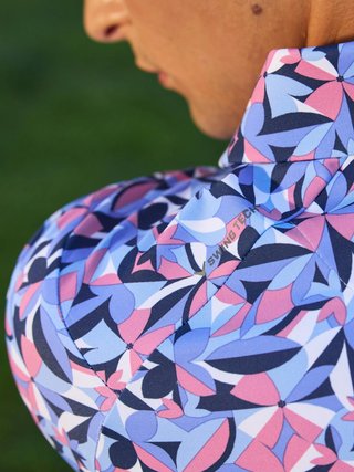 Callaway Dogwood Floral Geo polo de hombre, vista blue