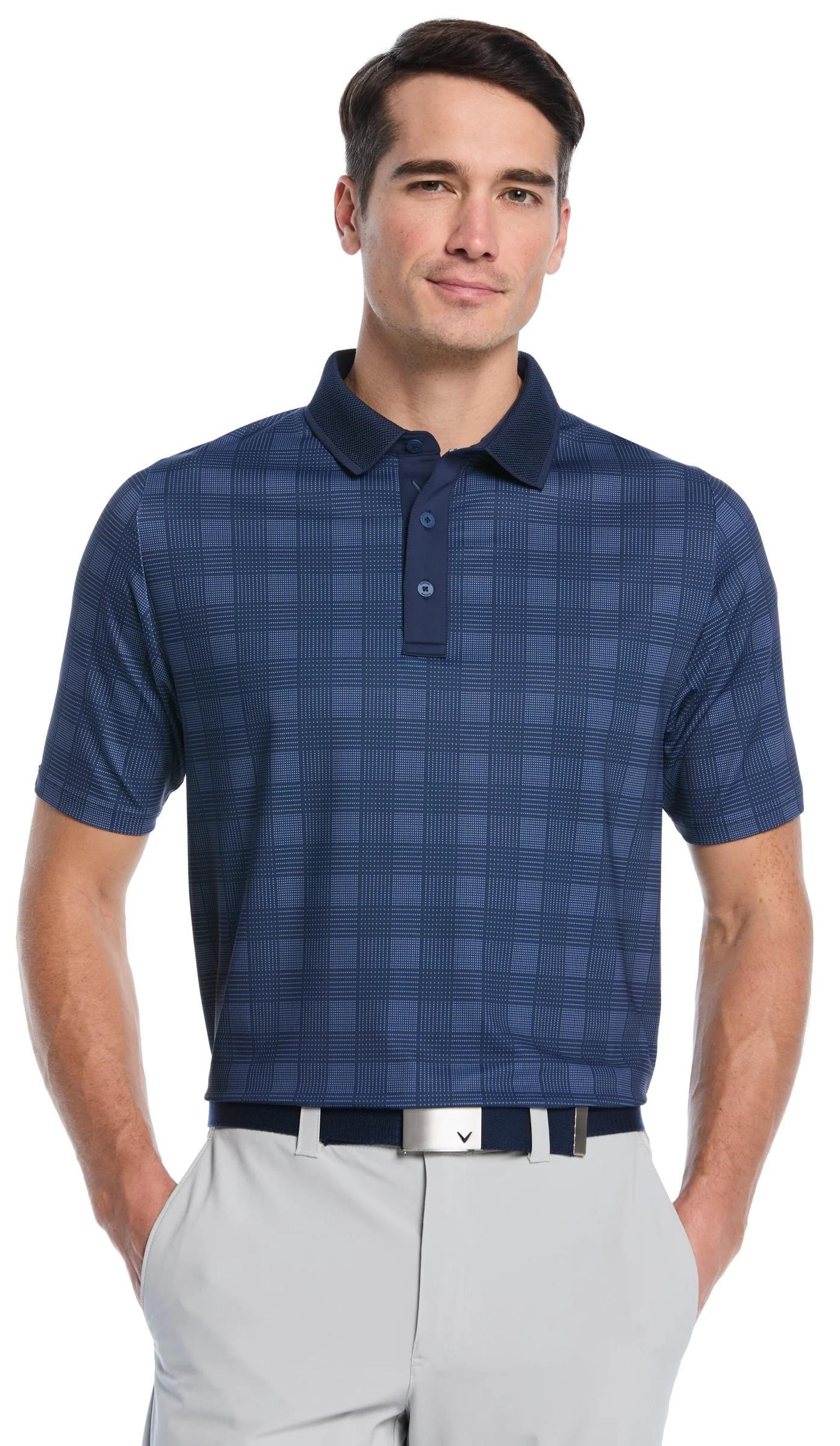 Callaway ChevPlaid Print polo de hombre, navy