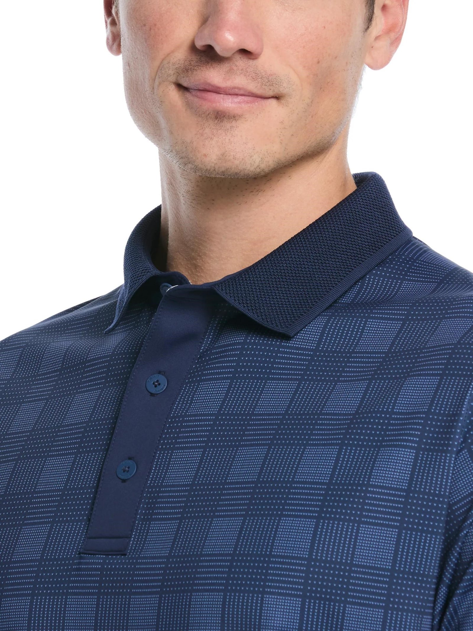 Callaway ChevPlaid Print polo de hombre, navy