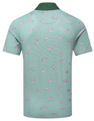 Callaway Azalea Gingham polo de hombre, galapagos green