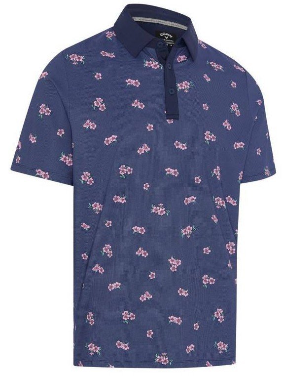 Callaway Azalea Gingham polo de hombre, peacoat