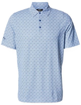 Callaway Foulard Printed polo de hombre, peacoat