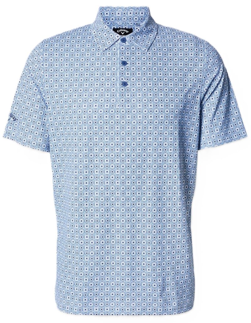 Callaway Foulard Printed polo de hombre, peacoat