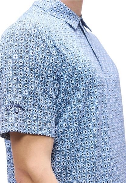 Callaway Foulard Printed polo de hombre, peacoat