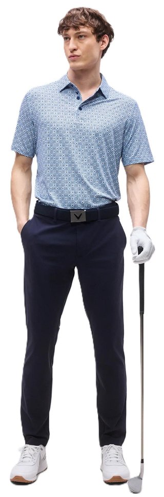 Callaway Foulard Printed polo de hombre, peacoat