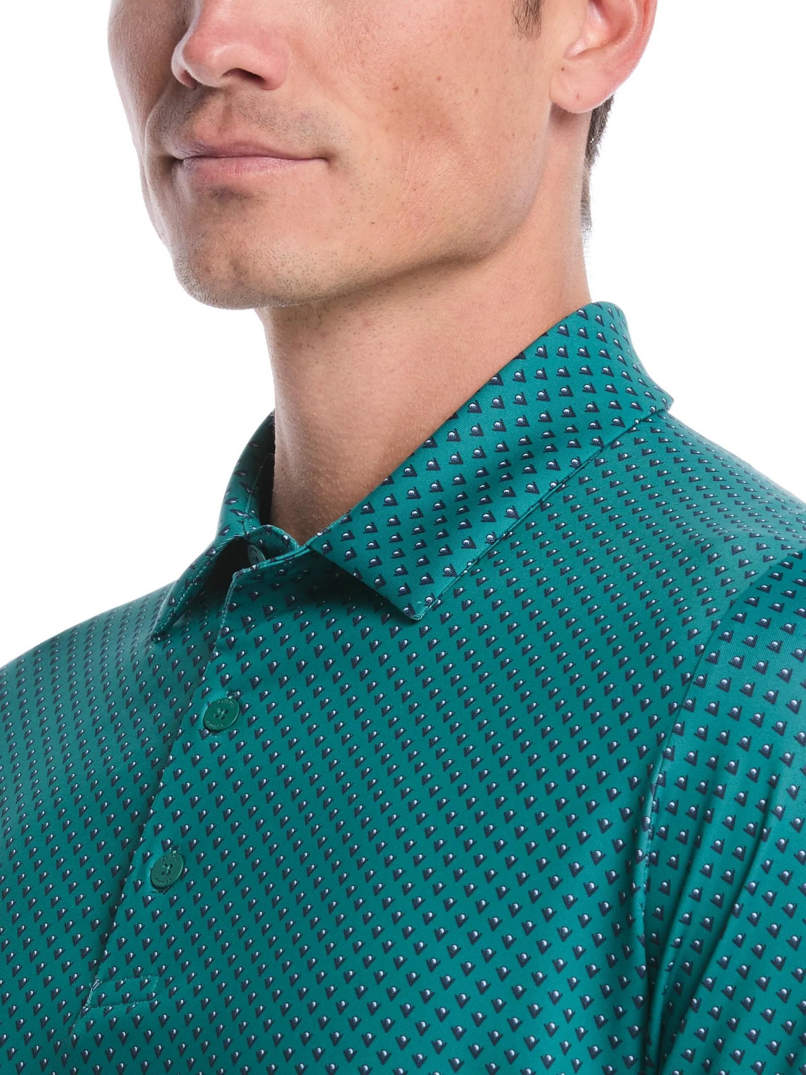 Callaway Trademark Printed polo de hombre, galapagos green