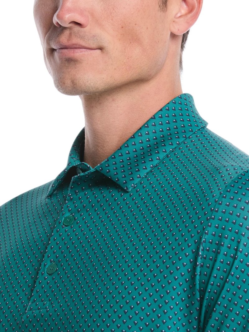 Callaway Trademark Printed polo de hombre, galapagos green