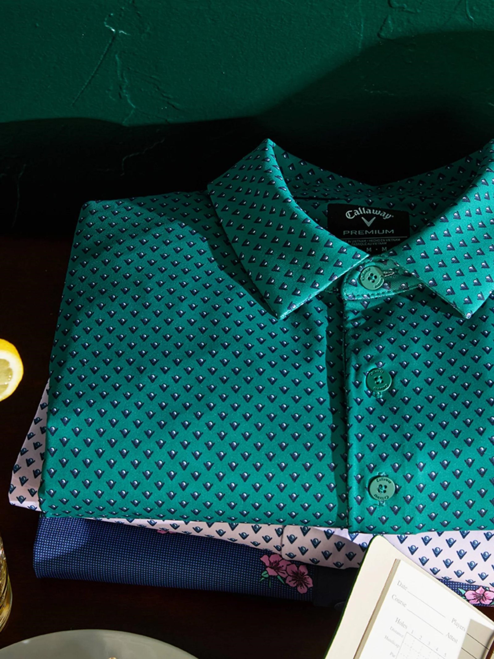 Callaway Trademark Printed polo de hombre, galapagos green
