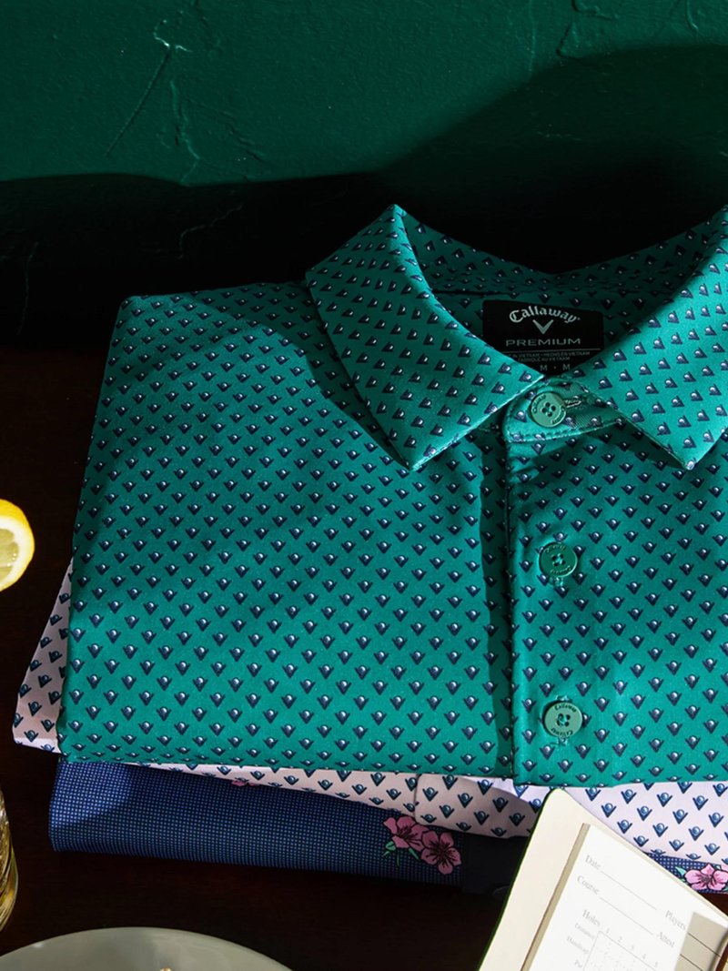 Callaway Trademark Printed polo de hombre, galapagos green
