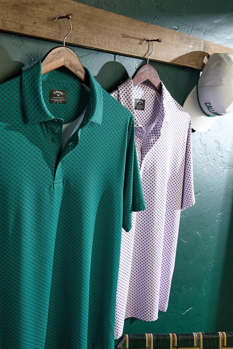 Callaway Trademark Printed polo de hombre, galapagos green