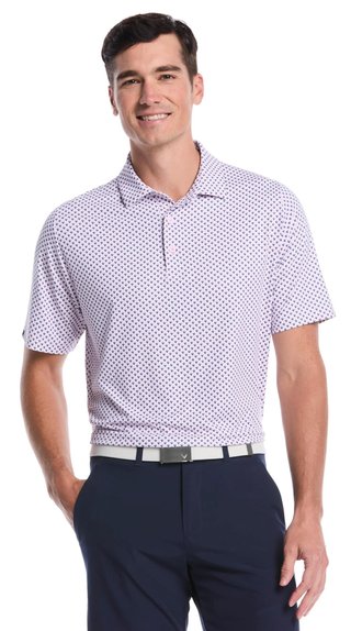 Callaway Trademark Printed polo de hombre, pink tulle