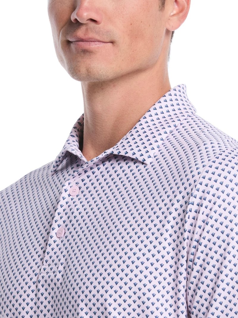 Callaway Trademark Printed polo de hombre, pink tulle