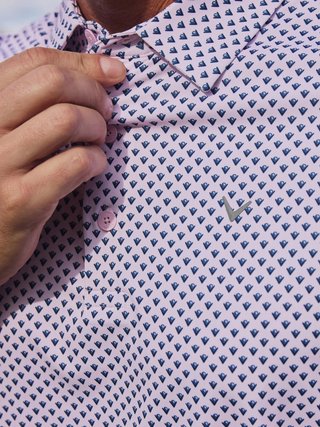 Callaway Trademark Printed polo de hombre, pink tulle