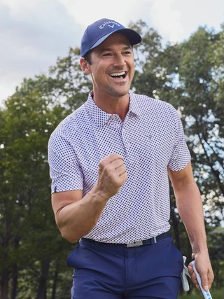Callaway Trademark Printed polo de hombre, pink tulle