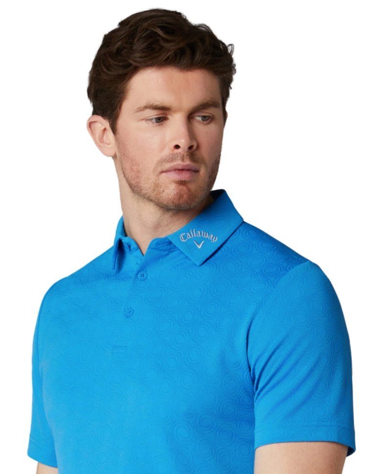 Callaway Odyssey Ventilated Jacquard polo de hombre, brilliant blue