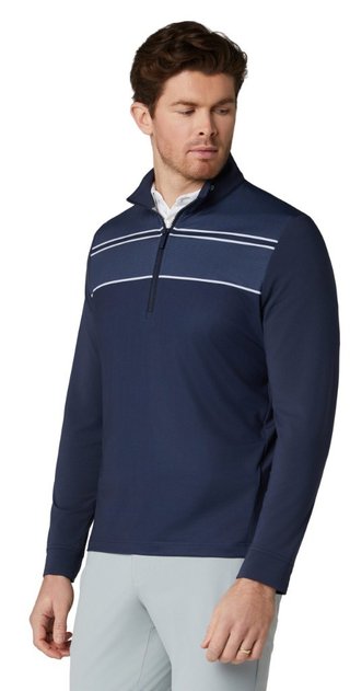 Callaway Blocked Printed Chev Textured sudadera de hombre, peacoat