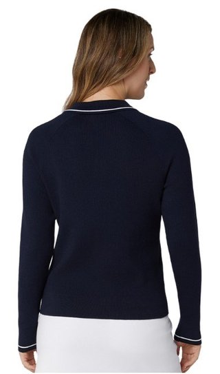 Callaway Collared suéter de mujer, peacoat