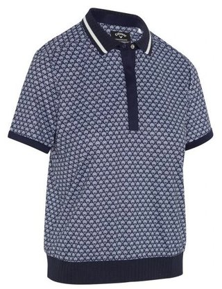 Callaway Scarf Geo Printed polo de mujer, peacoat