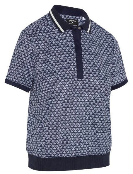 Callaway Scarf Geo Printed polo de mujer, peacoat