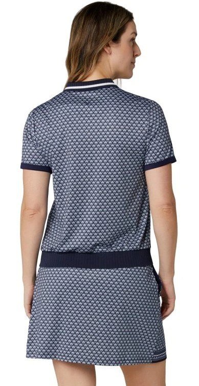 Callaway Scarf Geo Printed polo de mujer, peacoat