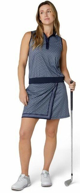 Callaway Scarf Geo Printed Sleeveless polo de mujer, peacoat