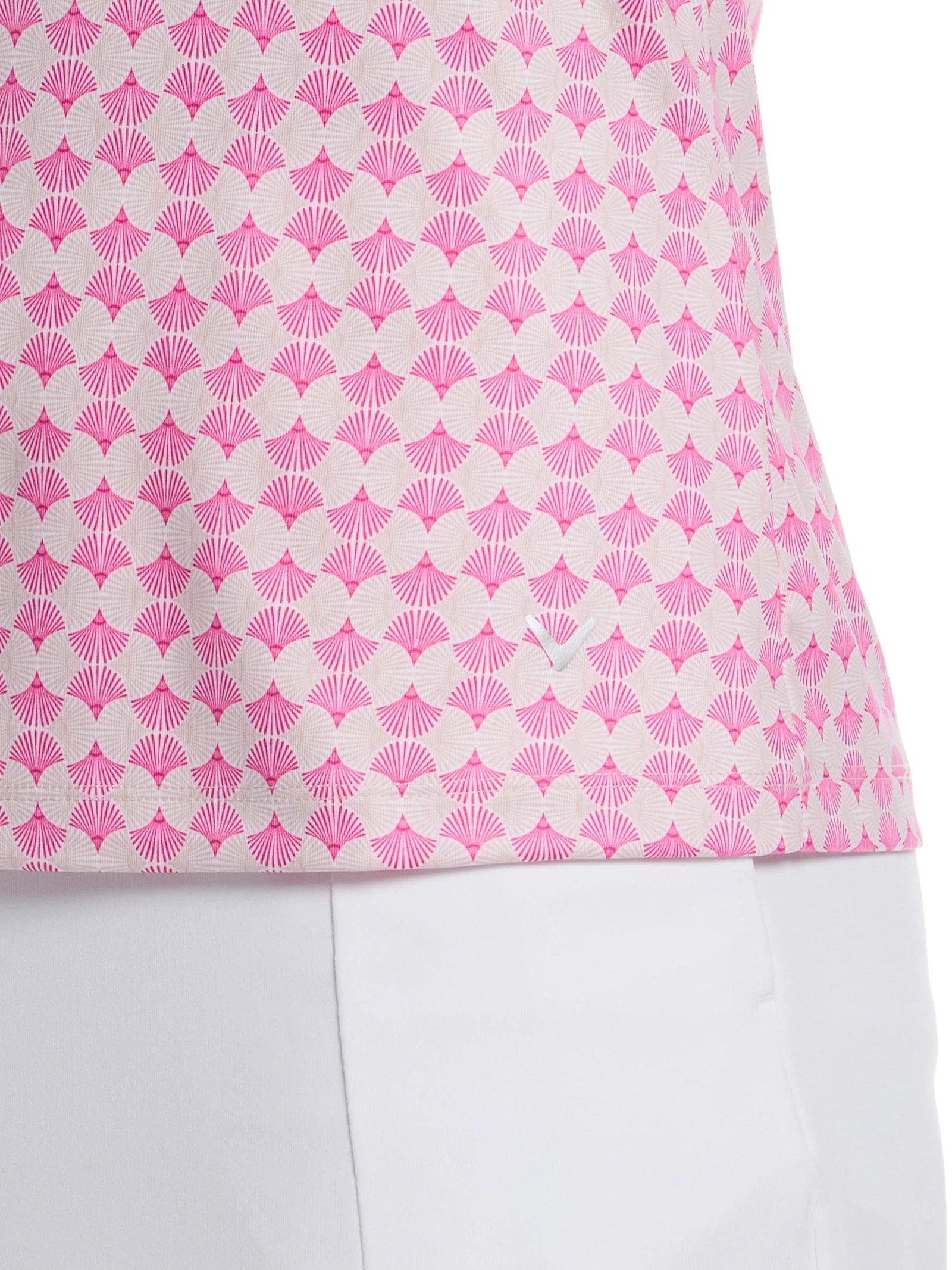 Callaway Deco Geo Print Sleeveless polo de mujer, fuchsia purple