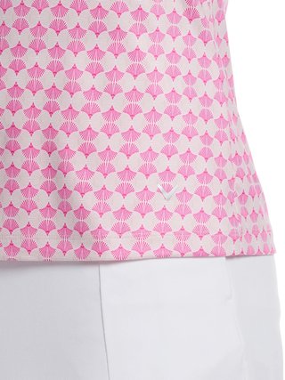 Callaway Deco Geo Print Sleeveless polo de mujer, fuchsia purple