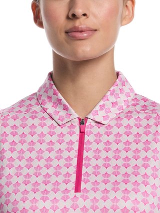 Callaway Deco Geo Print Sleeveless polo de mujer, fuchsia purple