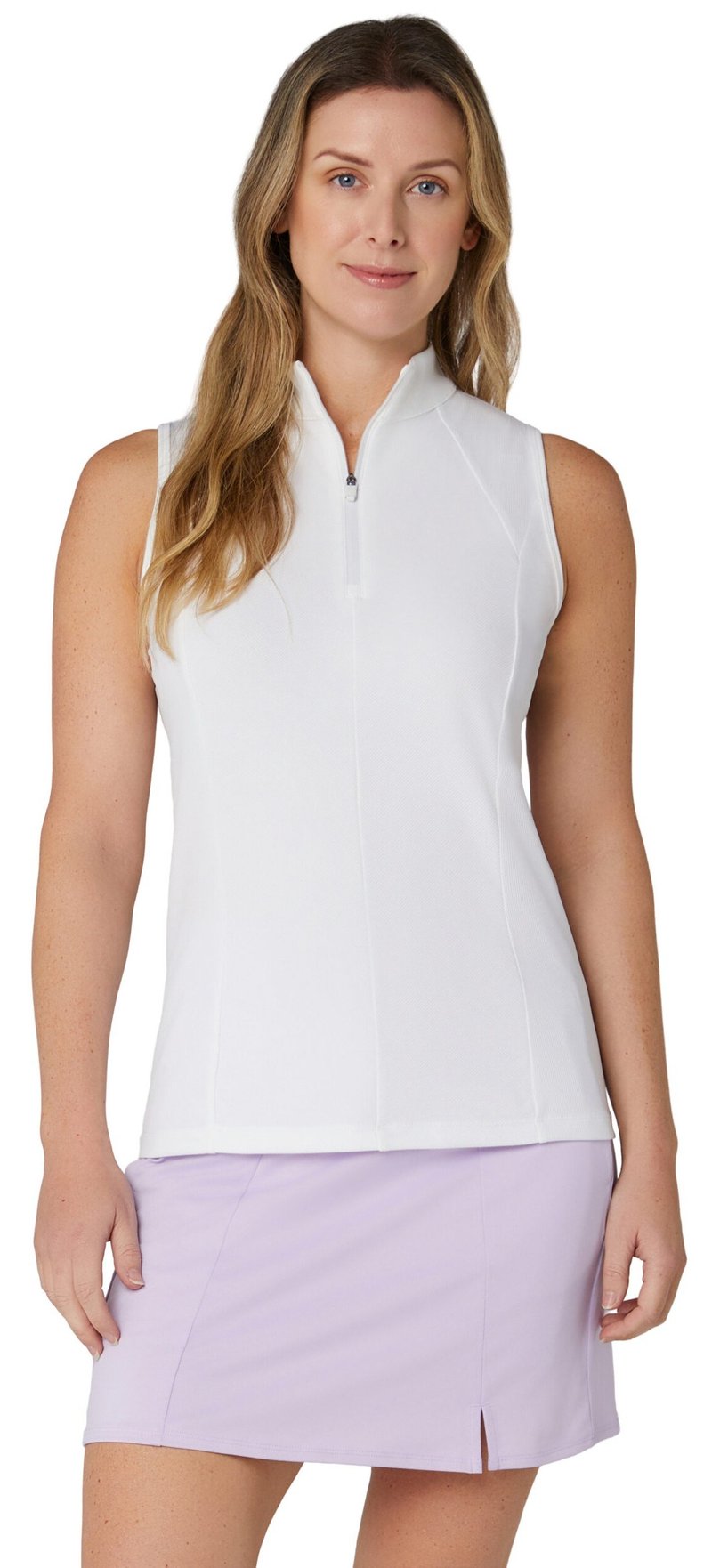Callaway Rib Play Sleeveless polo de mujer, brilliant white