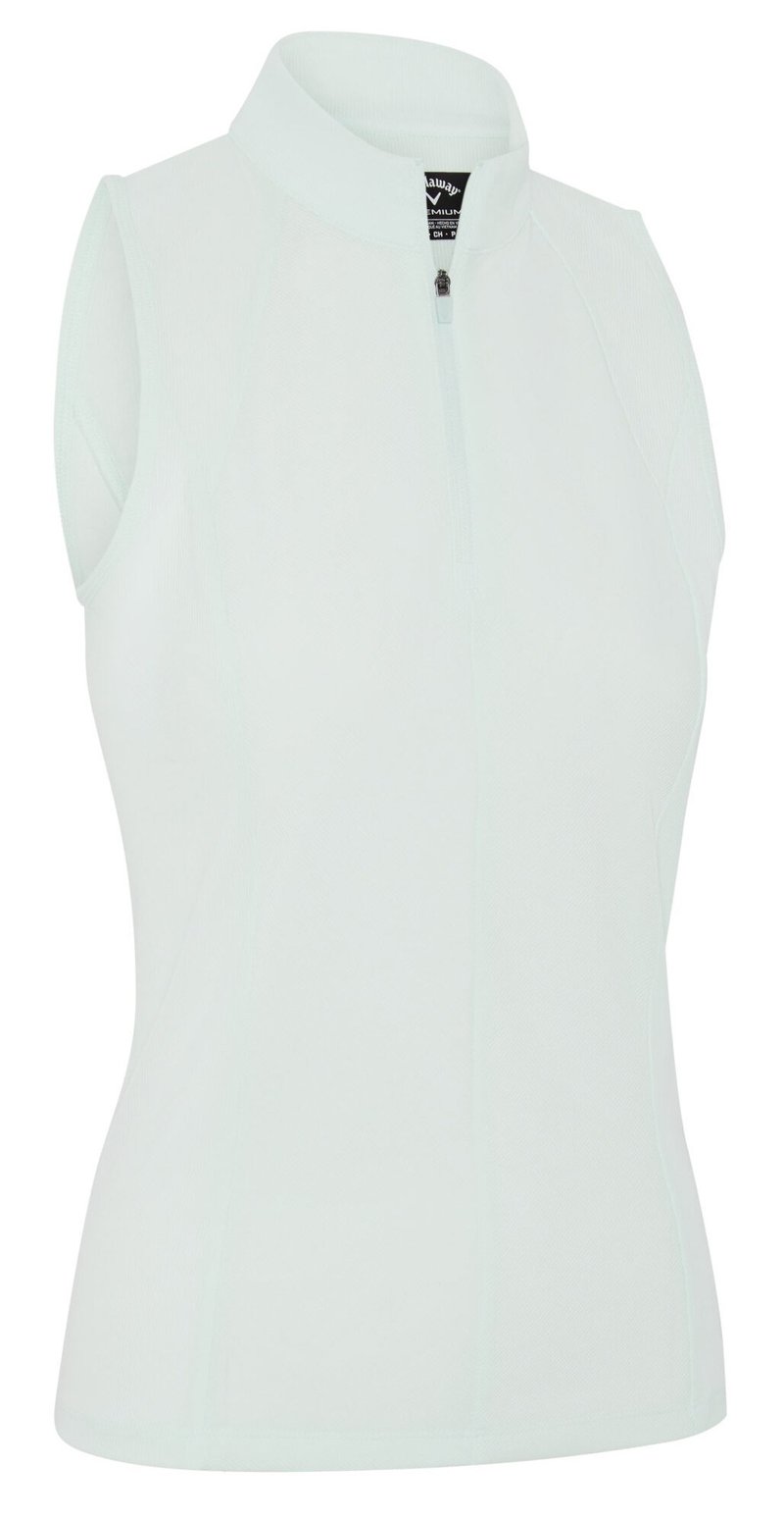 Callaway Rib Play Sleeveless polo de mujer, salt air