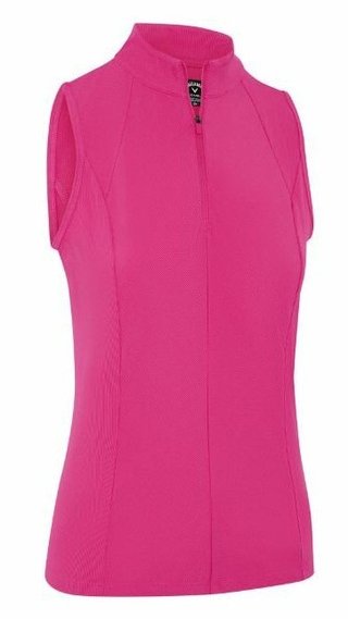 Callaway Rib Play Sleeveless polo de mujer, fuchsia purple