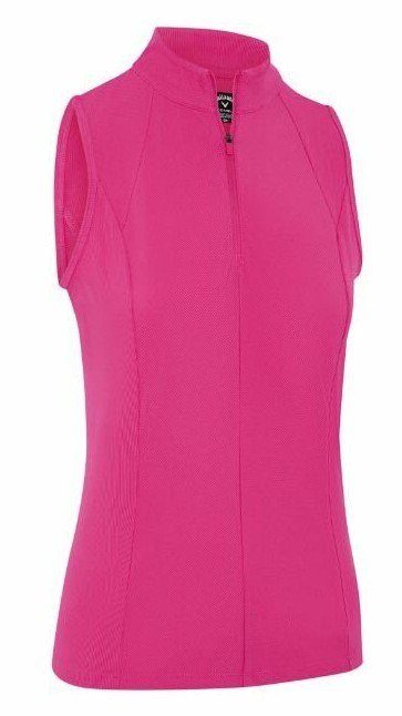 Callaway Rib Play Sleeveless polo de mujer, fuchsia purple