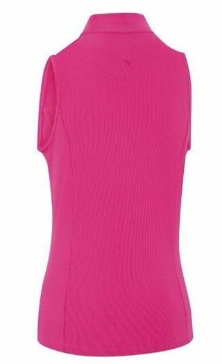 Callaway Rib Play Sleeveless polo de mujer, fuchsia purple
