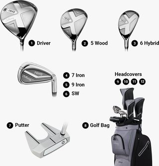 Callaway Reva 8PC Black set de golf para mujer, grafit