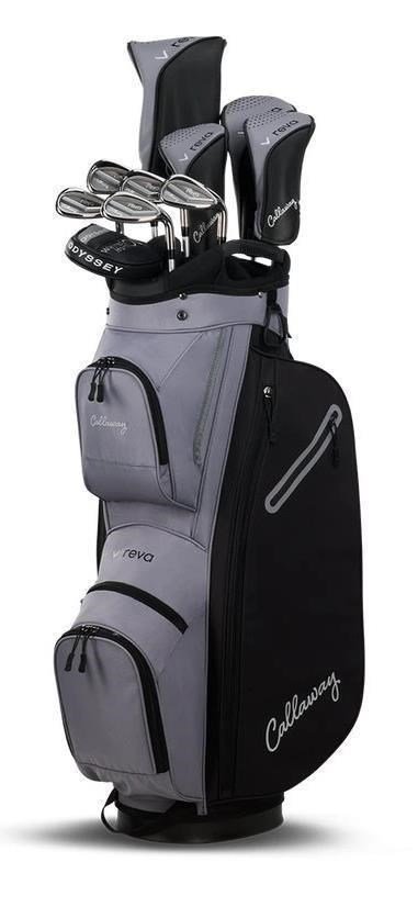 Juego completo de palos de mujer dentro de una cart bag negra