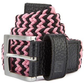 FootJoy Braided unisex cinturón, negro/rosa pop