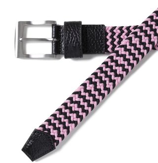 FootJoy Braided unisex cinturón, negro/rosa pop