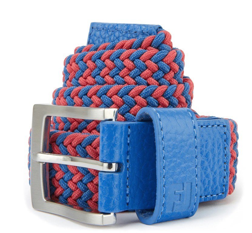 FootJoy Braided unisex cinturón, coastal blue/nantucket red